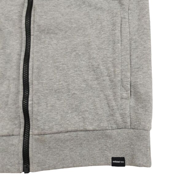 Adidas Neo Full Zip Hoodie Womens Small Gray Orange Athletic Long Sleeve Cozy - Picture 4 of 8